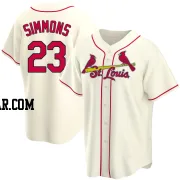 Ted Simmons Men's St. Louis Cardinals Cream Replica Alternate Jersey