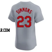 Ted Simmons Men's St. Louis Cardinals Gray Elite Road Jersey