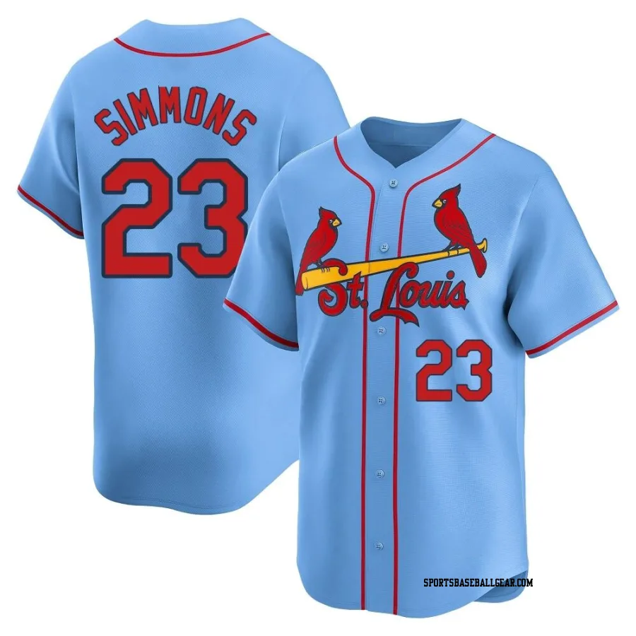 Ted Simmons Men's St. Louis Cardinals Light Blue Limited Alternate Jersey