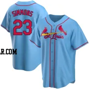 Ted Simmons Men's St. Louis Cardinals Light Blue Replica Alternate Jersey