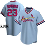 Ted Simmons Men's St. Louis Cardinals Light Blue Replica Road Cooperstown Collection Jersey