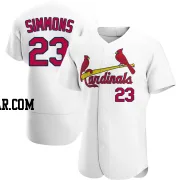 Ted Simmons Men's St. Louis Cardinals White Authentic Home Jersey