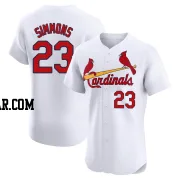 Ted Simmons Men's St. Louis Cardinals White Elite Home Jersey