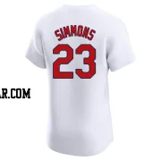 Ted Simmons Men's St. Louis Cardinals White Elite Home Jersey