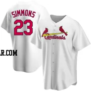 Ted Simmons Men's St. Louis Cardinals White Replica Home Jersey