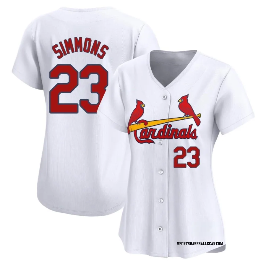 Ted Simmons Women's St. Louis Cardinals White Limited Home Jersey