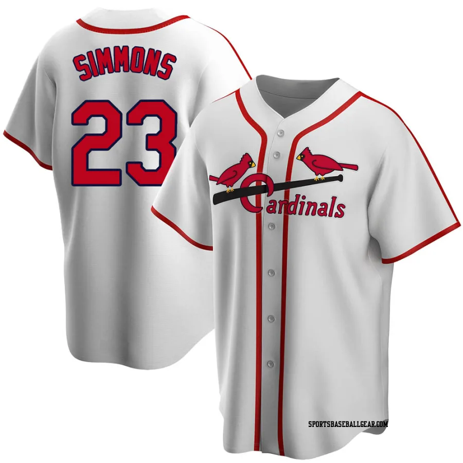 Ted Simmons Youth St. Louis Cardinals White Home Cooperstown Collection Jersey