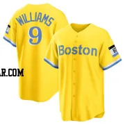 Ted Williams Men's Boston Red Sox Gold/Light Replica Blue 2021 City Connect Player Jersey