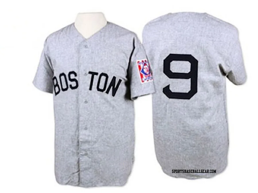 Ted Williams Men's Boston Red Sox Grey Authentic 1939 Throwback Jersey