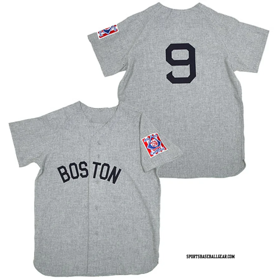 Ted Williams Men's Boston Red Sox Grey Authentic 1939 Throwback Jersey