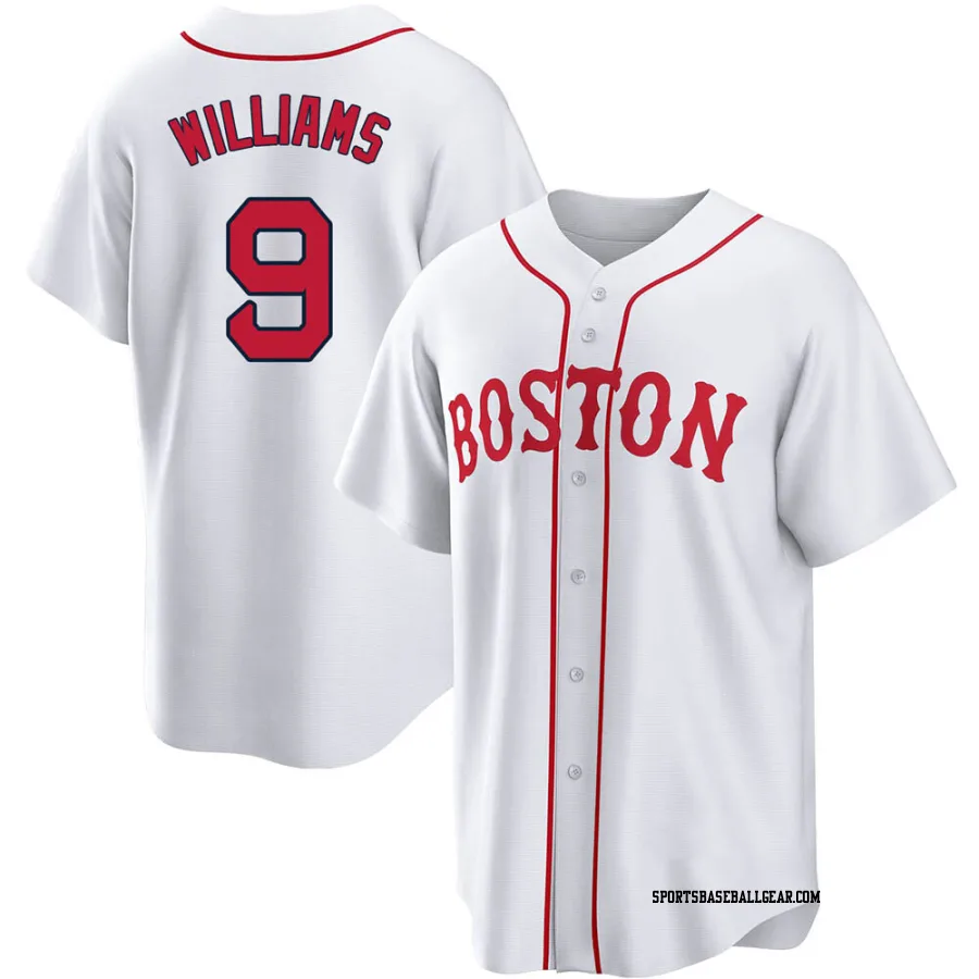 Ted Williams Men's Boston Red Sox White Replica 2021 Patriots' Day Jersey