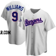 Ted Williams Men's Texas Rangers White Replica Home Cooperstown Collection 2023 World Series Champions Jersey