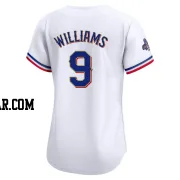 Ted Williams Women's Texas Rangers Gold Limited White 2024 Collection Jersey