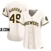 Teddy Higuera Women's Milwaukee Brewers Cream Limited Home Jersey