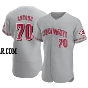 Tejay Antone Men's Cincinnati Reds Gray Authentic Road Jersey