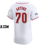 Tejay Antone Men's Cincinnati Reds White Elite Home Patch Jersey