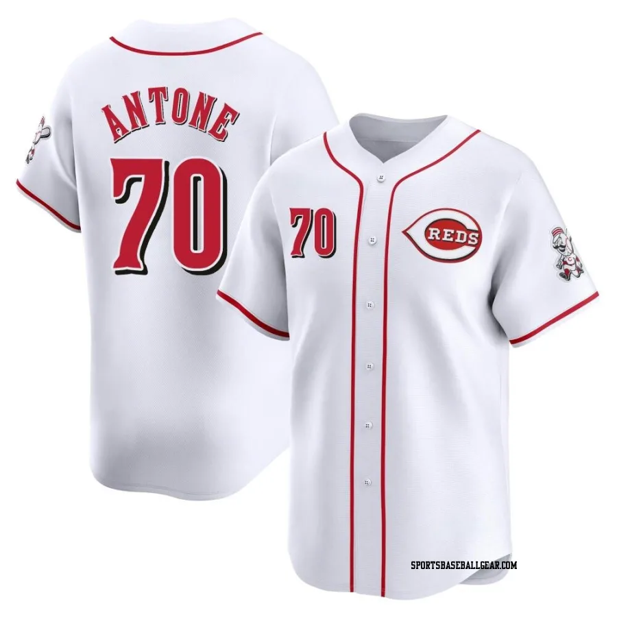 Tejay Antone Men's Cincinnati Reds White Limited Home Jersey