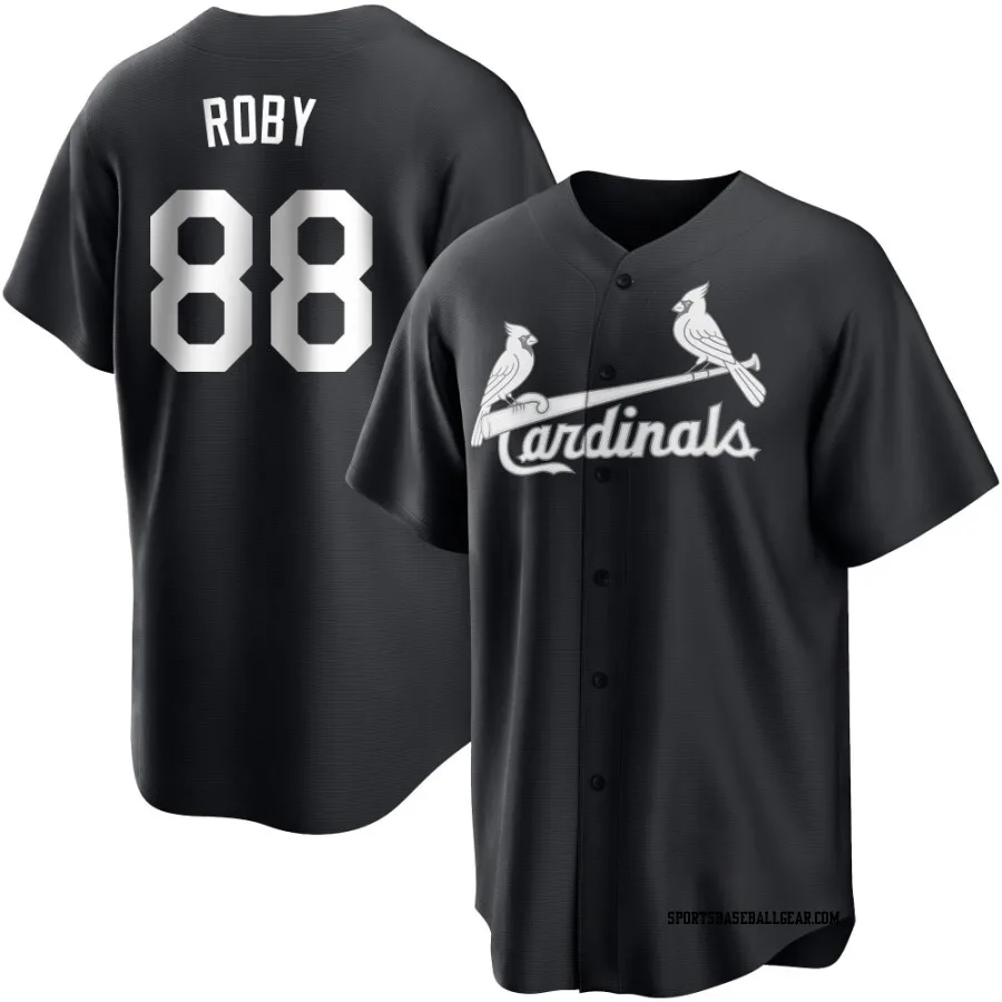 Tekoah Roby Men's St. Louis Cardinals Black/White Replica Jersey