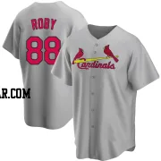 Tekoah Roby Men's St. Louis Cardinals Gray Replica Road Jersey