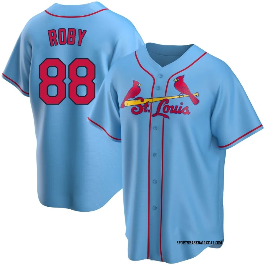 Tekoah Roby Men's St. Louis Cardinals Light Blue Replica Alternate Jersey