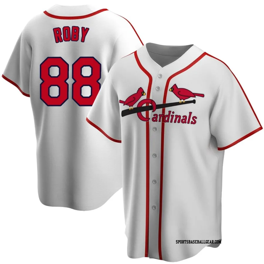 Tekoah Roby Men's St. Louis Cardinals White Home Cooperstown Collection Jersey