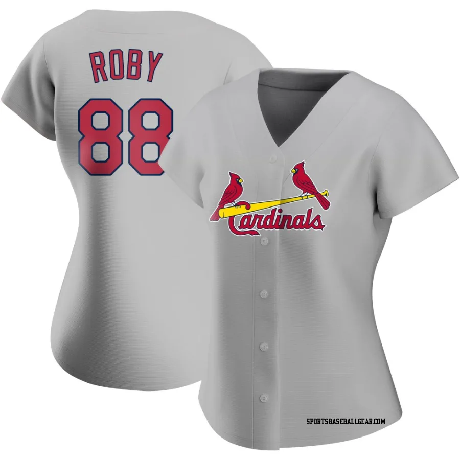 Tekoah Roby Women's St. Louis Cardinals Gray Authentic Road Jersey