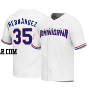 Teoscar Hernandez Men's Dominican Republic Baseball White Replica 2023 World Baseball Classic Jersey