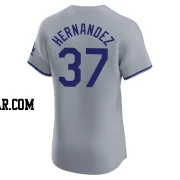 Teoscar Hernandez Men's Los Angeles Dodgers Gray Elite Road Jersey