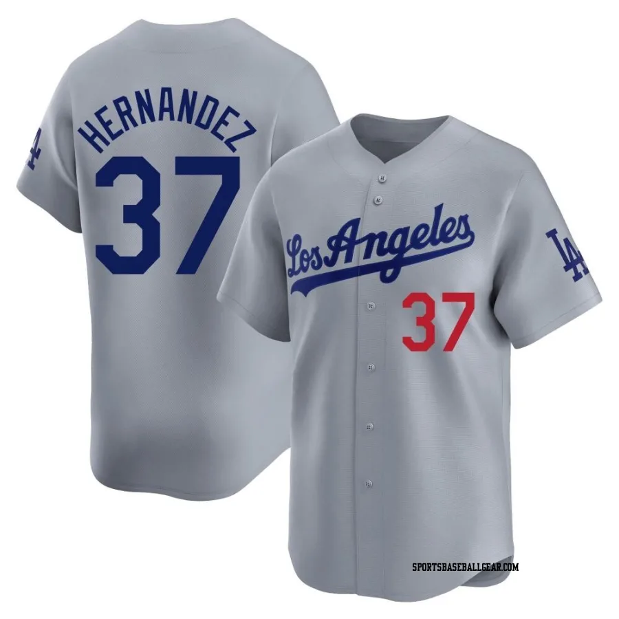 Teoscar Hernandez Men's Los Angeles Dodgers Gray Limited Away Jersey