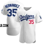 Teoscar Hernandez Men's Los Angeles Dodgers White Authentic Home Jersey