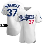 Teoscar Hernandez Men's Los Angeles Dodgers White Authentic Home Jersey