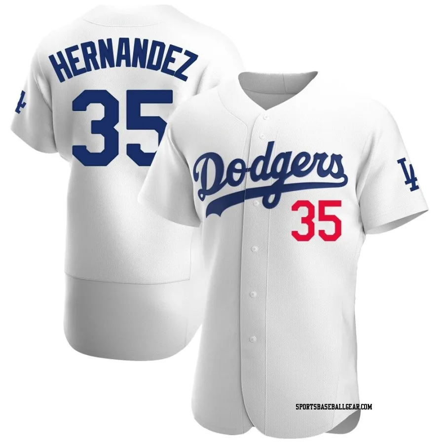 Teoscar Hernandez Men's Los Angeles Dodgers White Authentic Home Jersey