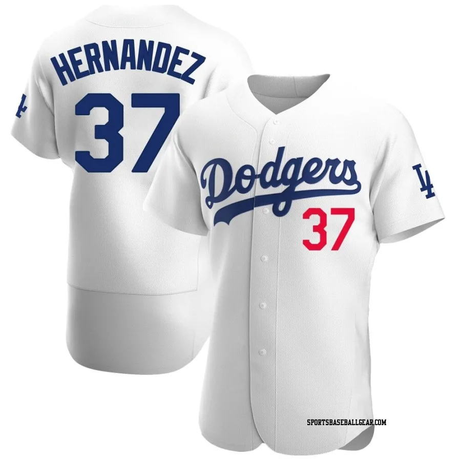 Teoscar Hernandez Men's Los Angeles Dodgers White Authentic Home Jersey