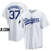 Teoscar Hernandez Men's Los Angeles Dodgers White Replica 2024 World Tour Seoul Series Home Jersey