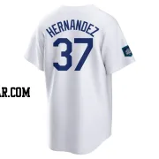 Teoscar Hernandez Men's Los Angeles Dodgers White Replica 2024 World Tour Seoul Series Home Jersey