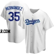 Teoscar Hernandez Men's Los Angeles Dodgers White Replica Home Jersey