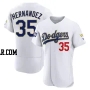 Teoscar Hernandez Men's Los Angeles Dodgers White/Gold Authentic 2021 Gold Program Player Jersey