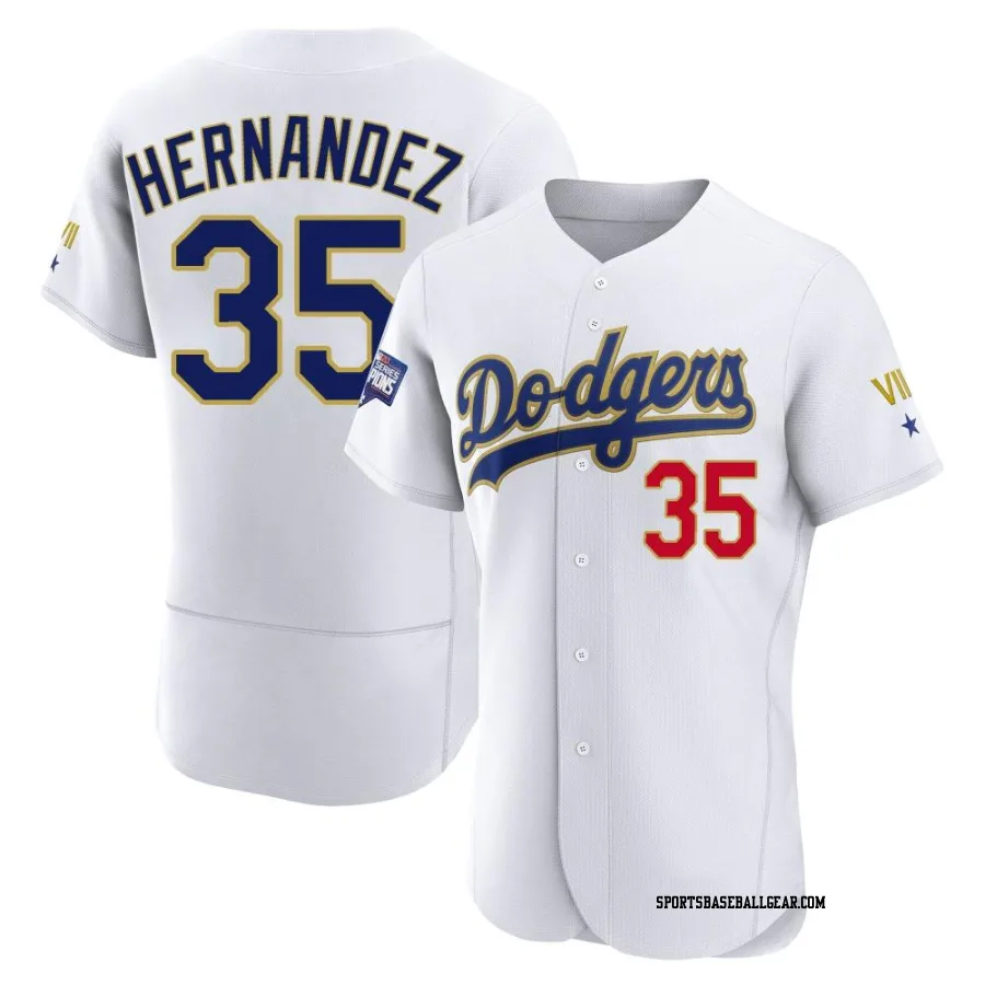 Teoscar Hernandez Men's Los Angeles Dodgers White/Gold Authentic 2021 Gold Program Player Jersey