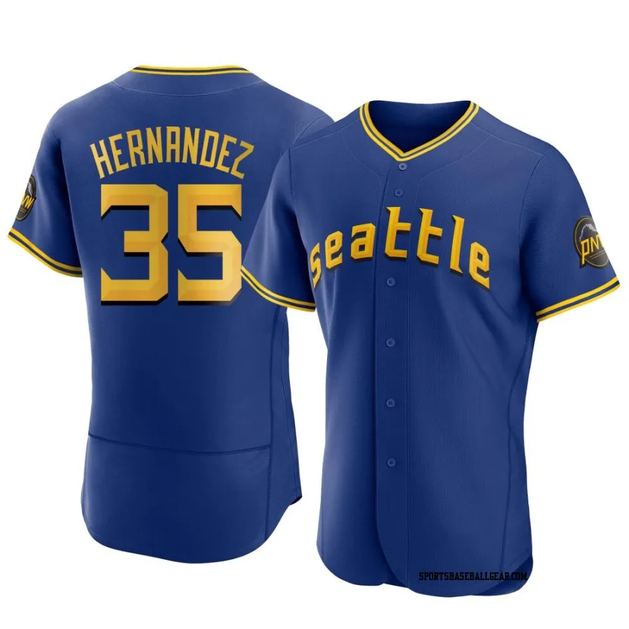 Teoscar Hernandez Men's Seattle Mariners Royal Authentic 2023 City Connect Jersey