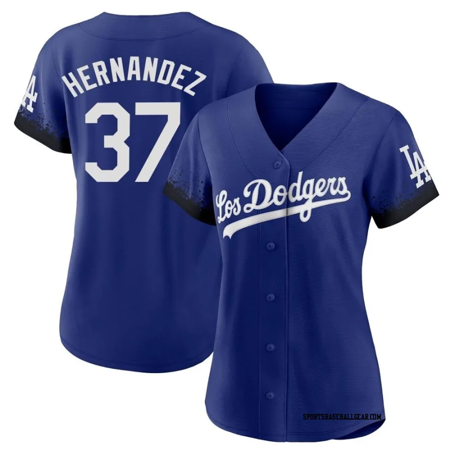 Teoscar Hernandez Women's Los Angeles Dodgers Royal Authentic 2021 City Connect Jersey