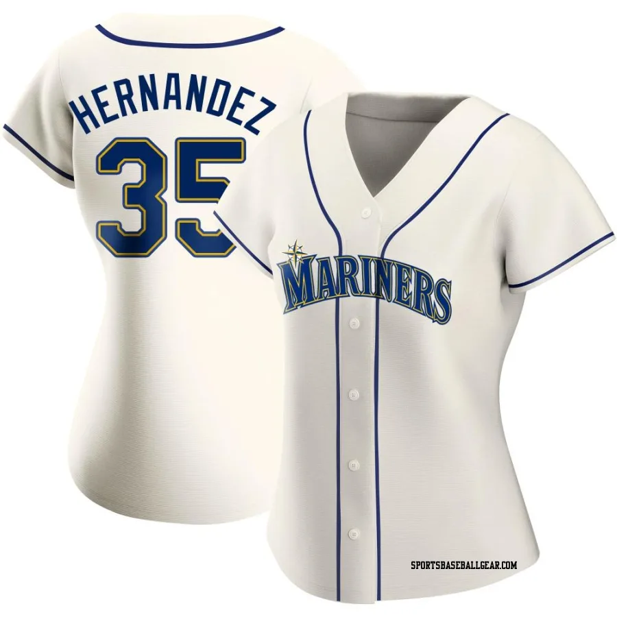 Teoscar Hernandez Women's Seattle Mariners Cream Authentic Alternate Jersey