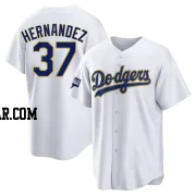 Teoscar Hernandez Youth Los Angeles Dodgers White/Gold Replica 2021 Gold Program Player Jersey