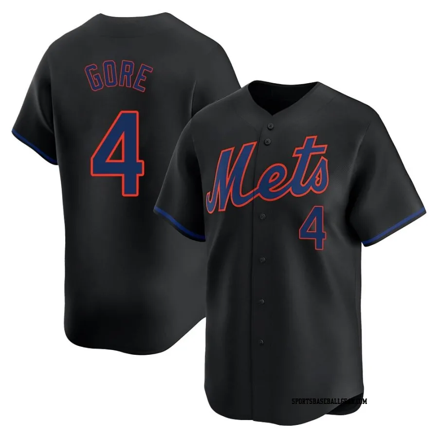 Terrance Gore Men's New York Mets Black Limited Alternate Jersey