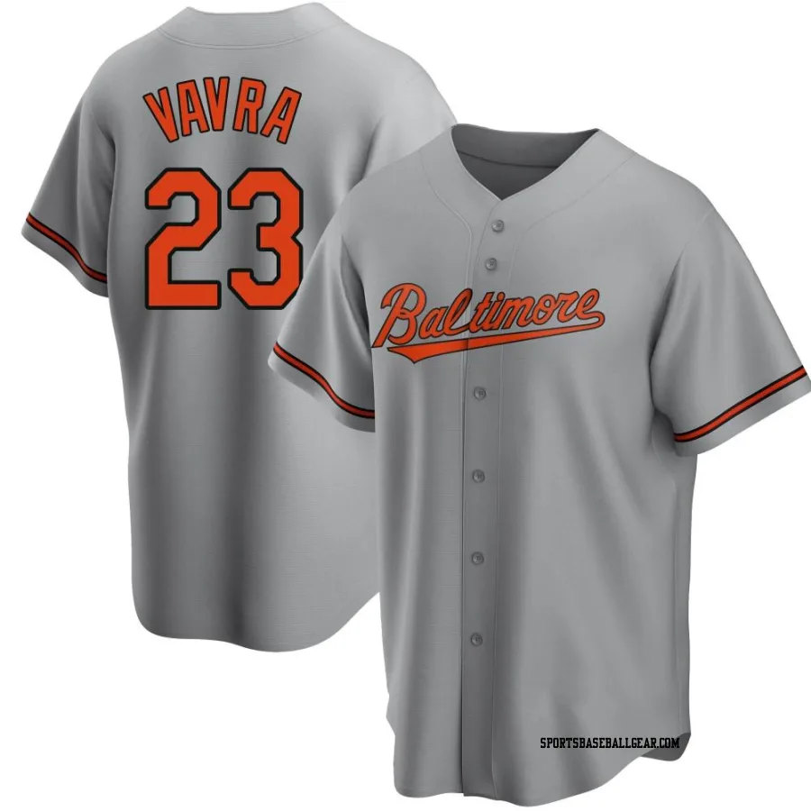 Terrin Vavra Men's Baltimore Orioles Gray Replica Road Jersey