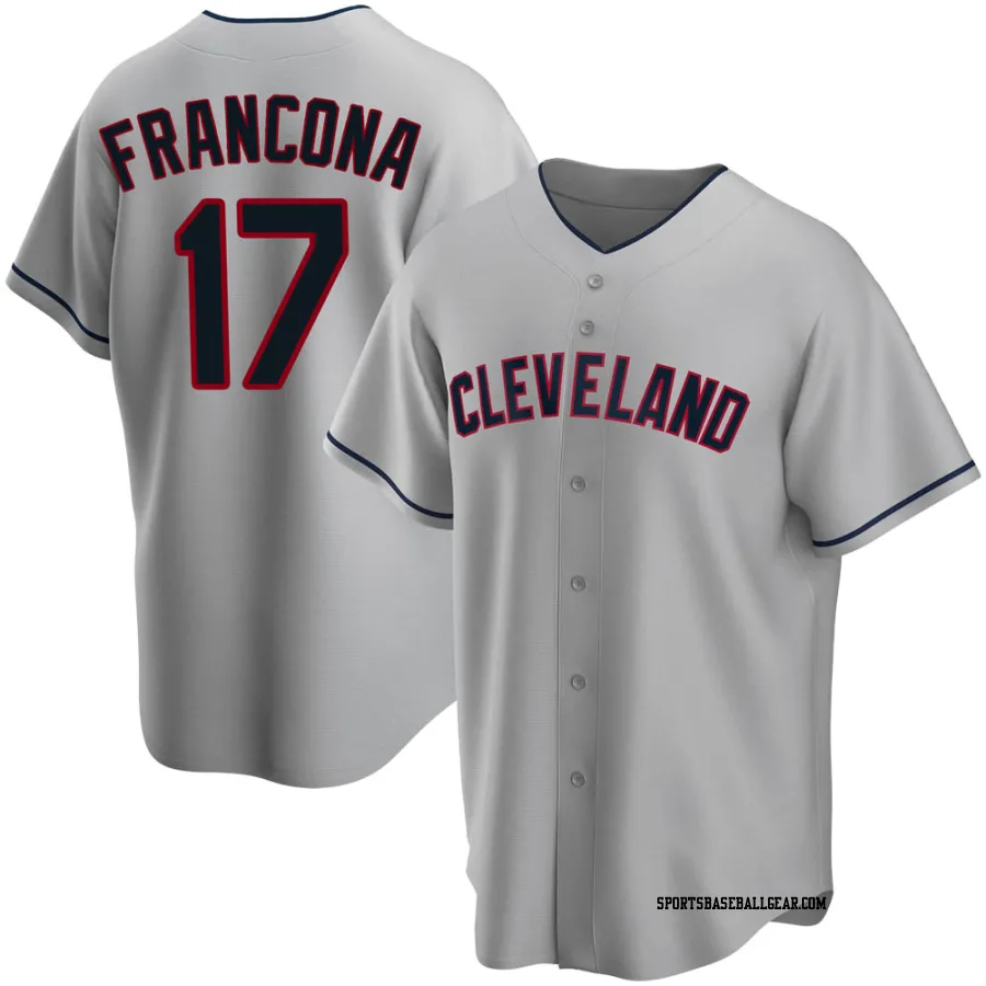 Terry Francona Men's Cleveland Guardians Gray Replica Road Jersey