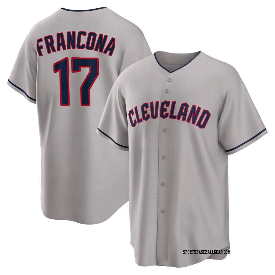 Terry Francona Men's Cleveland Guardians Gray Replica Road Jersey