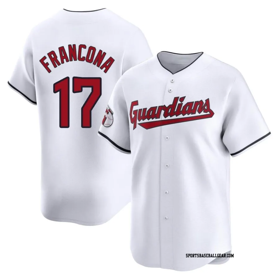 Terry Francona Youth Cleveland Guardians White Limited Home Jersey