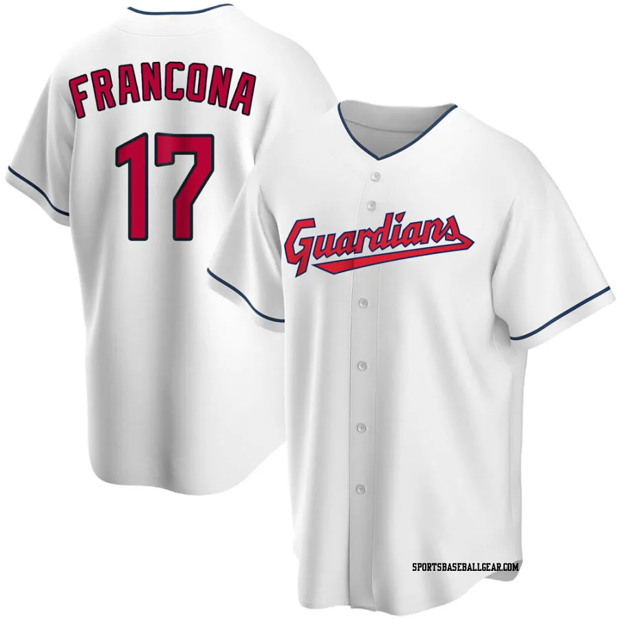 Terry Francona Youth Cleveland Guardians White Replica Home Jersey