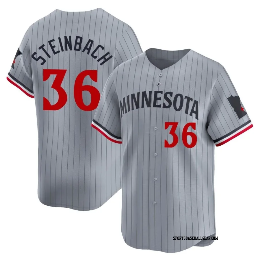 Terry Steinbach Men's Minnesota Twins Gray Limited Road Jersey