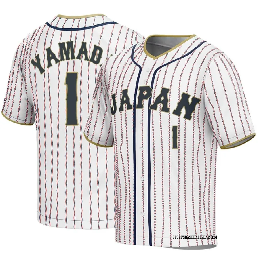 Tetsuto Yamada Men's Japan Baseball White Replica 2023 World Baseball Classic Jersey